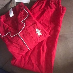 NWT Gingerbread Man Red Pajamas